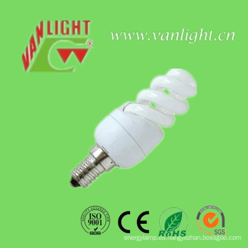 T2 Espiral completo Mini 9W CFL, lámpara ahorro de energía